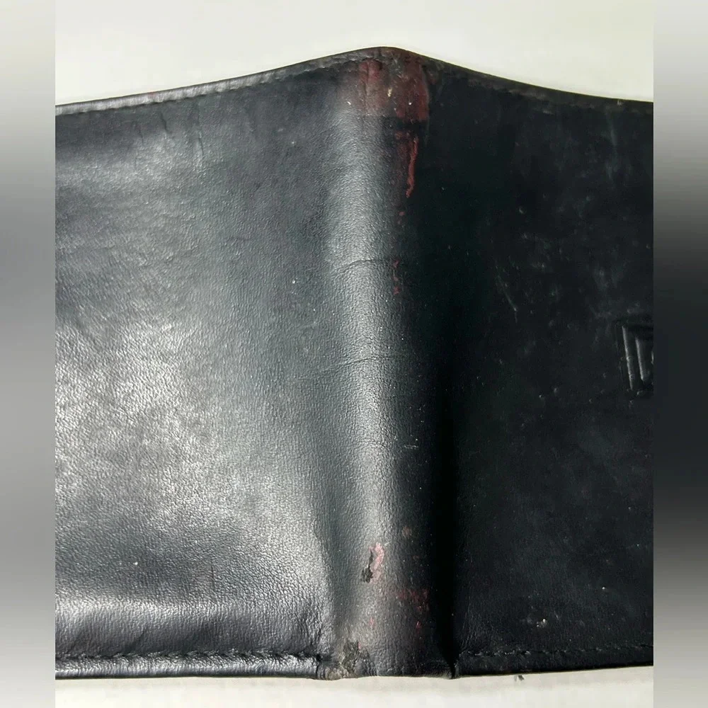 Christian Dior Black Leather Bifold Wallet (project piece)